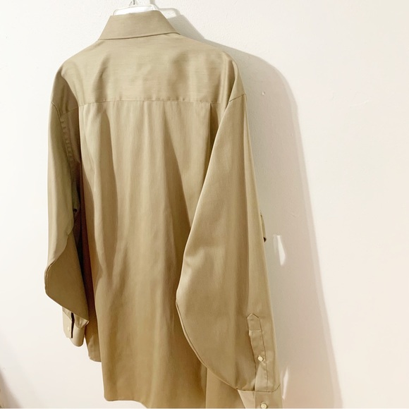 Geoffrey Beene Button Front Point Collar Dress Shirt Button Cuffs Shirt Tail Hem - Picture 4 of 9